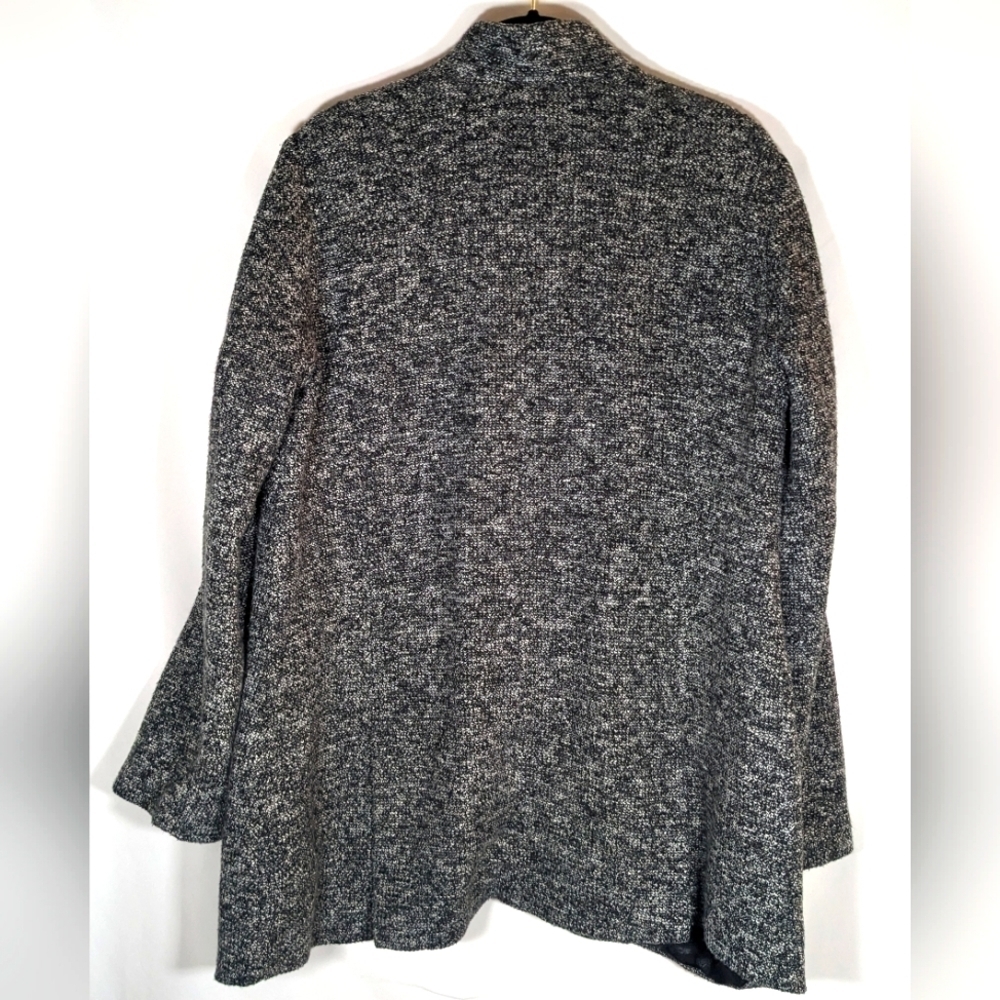 Soft Surroundings St. James Gray and Black Knit Open Front Cardigan Size Medium - Picture 2 of 9